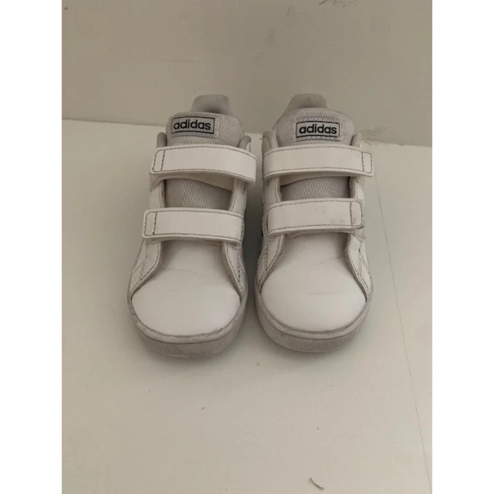 Adidas Grand Court Toddler Sneakers‎ White Black EF0118 Size 9K Unisex